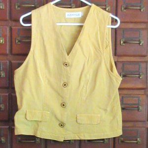 Mustard Yellow Tencel Top Vest Large